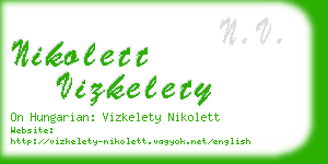 nikolett vizkelety business card